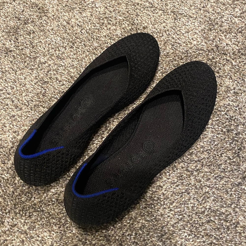 Rothy’s original round toe flat.